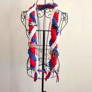 Red, white and royal blue Graduation Leis Class Of 2025